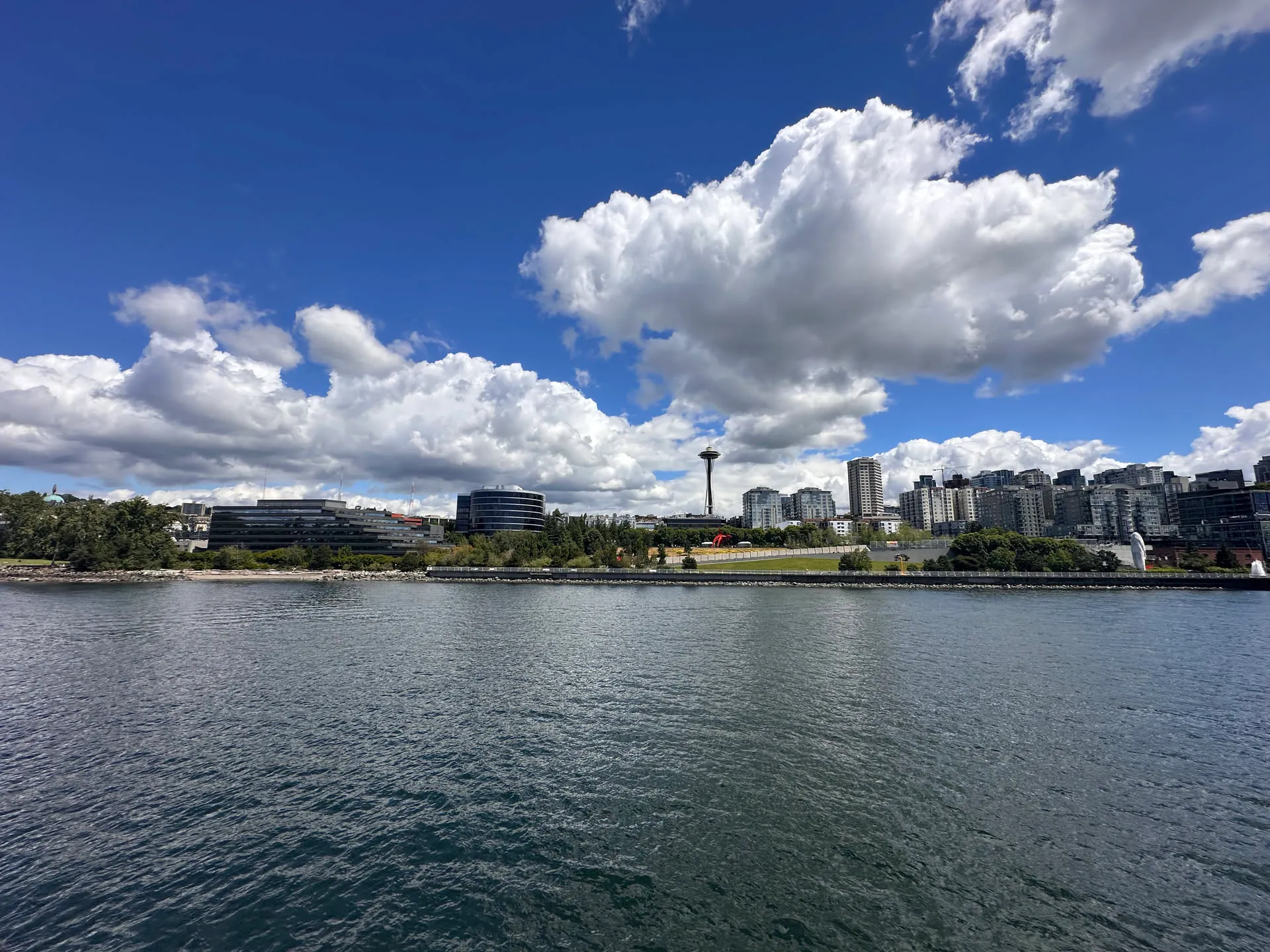 The Seattle skyline and Space Needle from Elliott Bay