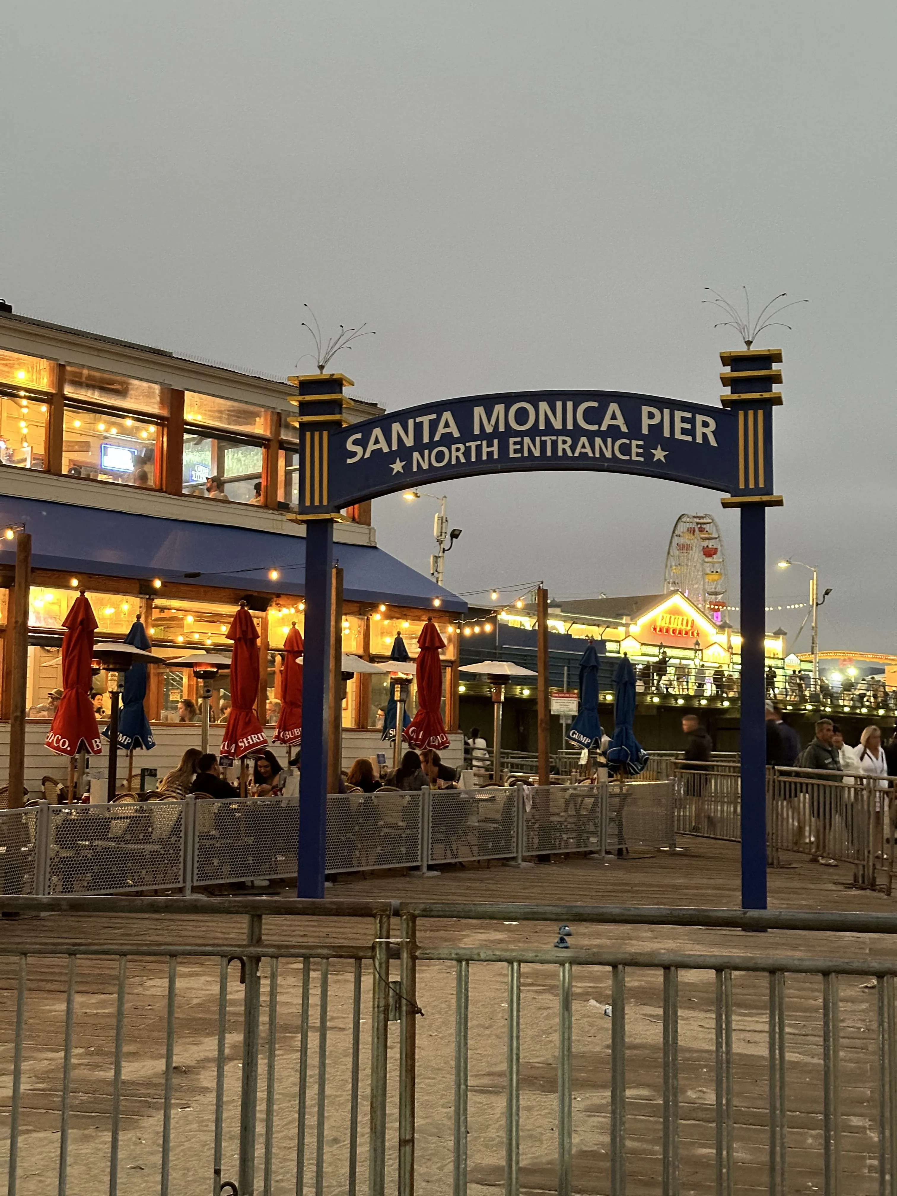 The Santa Monica Pier landmark sign