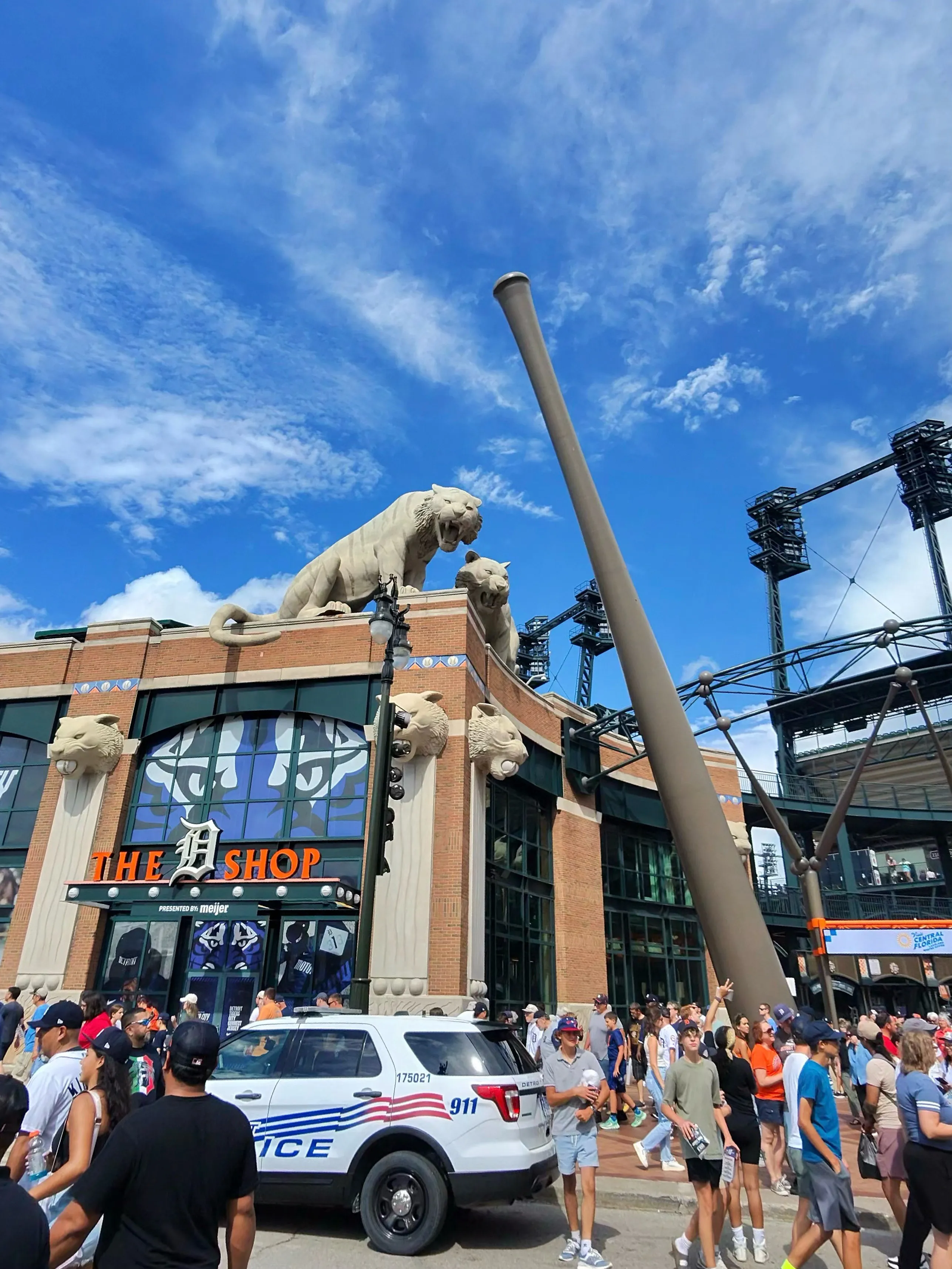 Outside Comerica Park before a Tigers game