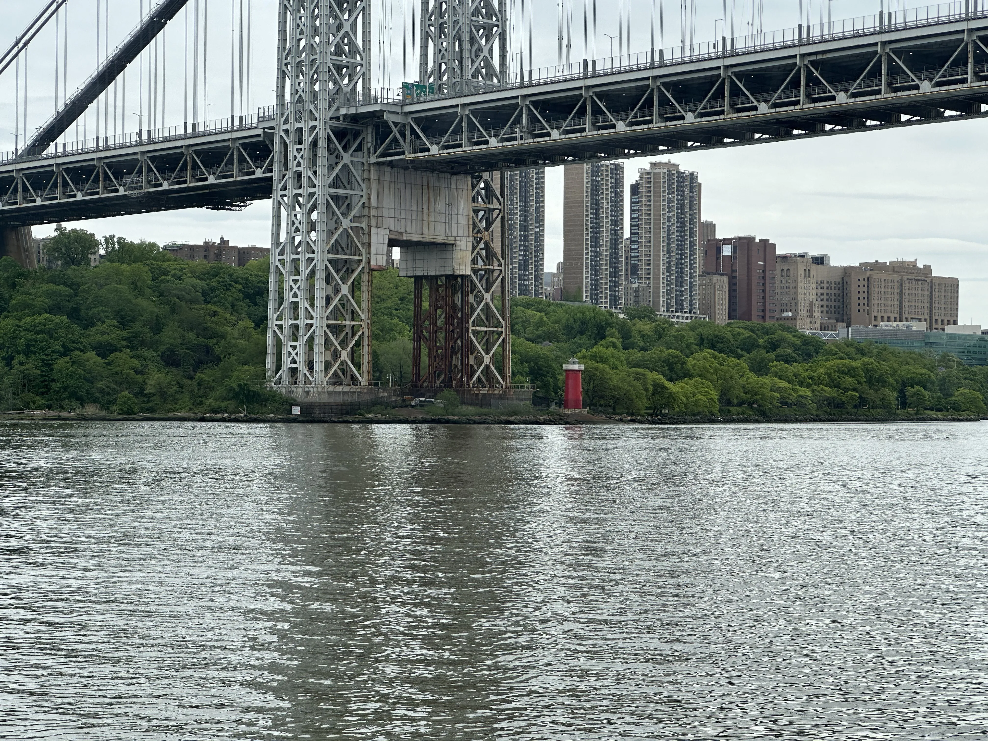 The George Washington Bridge spanning the Hudson River