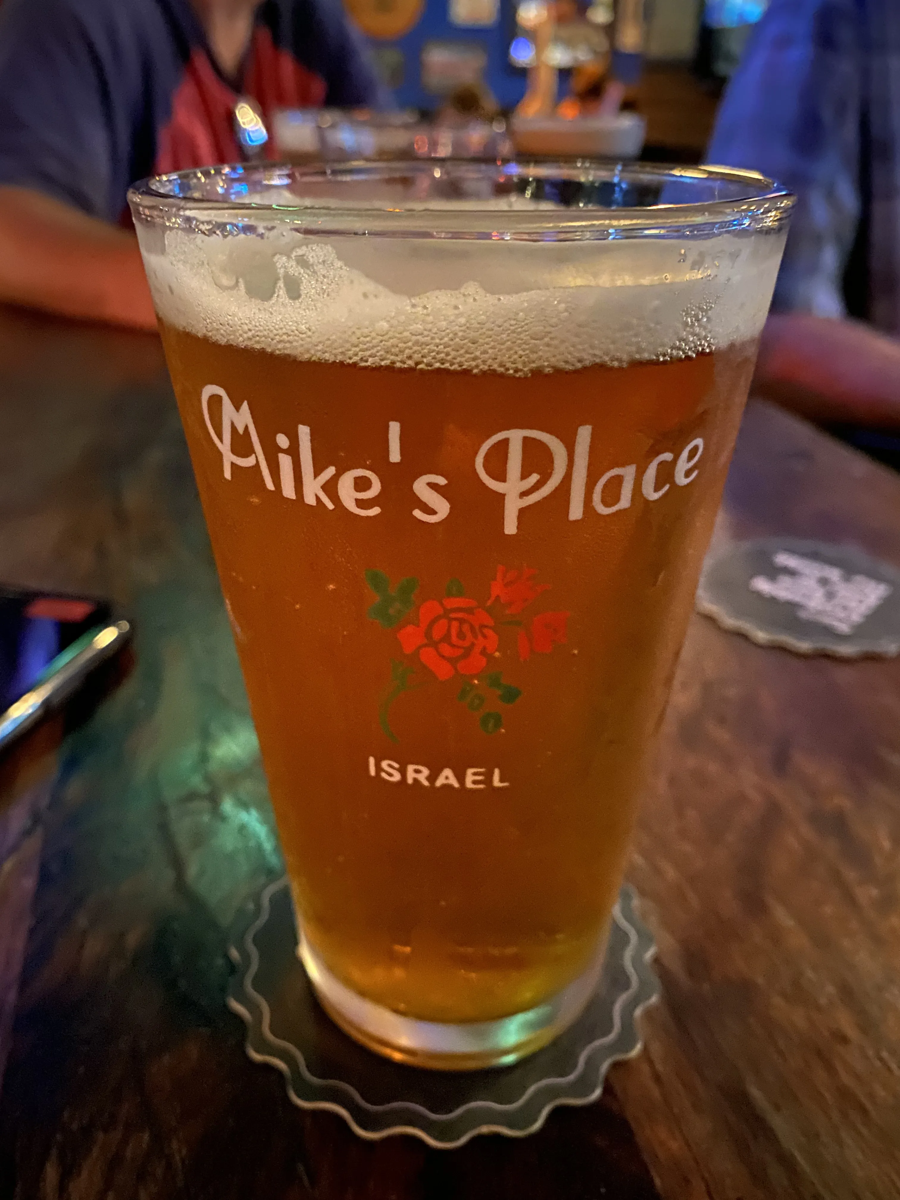 A pint at Mike's Place in Tel Aviv