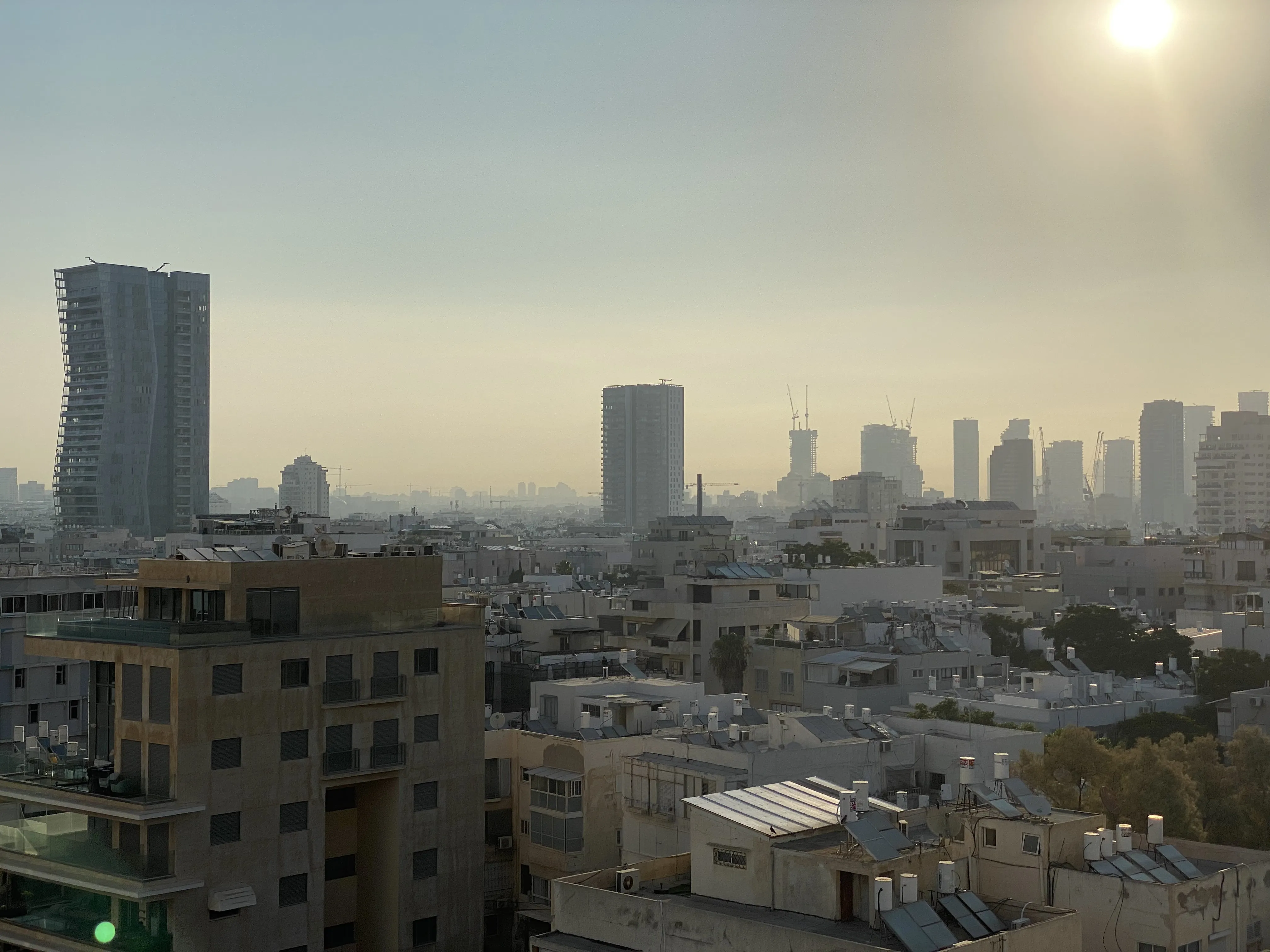 Tel Aviv skyline at twilight